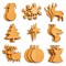 BESTPYSANKY; Set of 27 Wooden Ornament Cutouts DIY Unfinished Wood Shapes for Christmas Crafts and Decorations; Category:Unfinished Wood Surfaces; Image:2